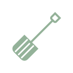 icon representing a snow shovel