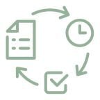 icon representing a project management process