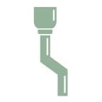 icon representing a gutter