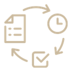 icon representing a project management process