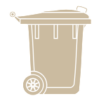icon representing a trash can