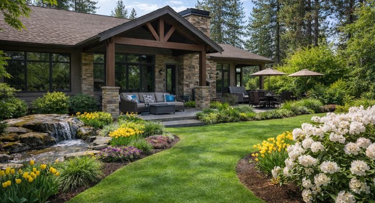 Beautiful Bend OR property after spring cleanup.